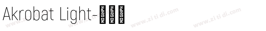 Akrobat Light字体转换